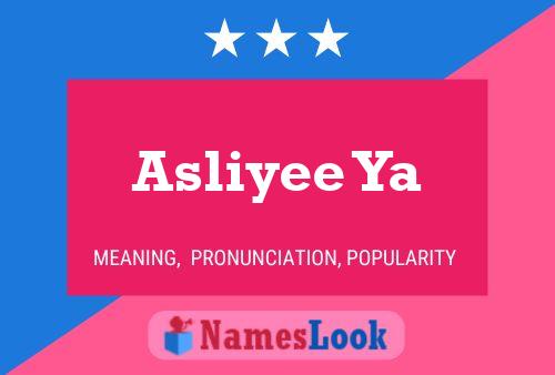 Asliyee Ya Name Poster