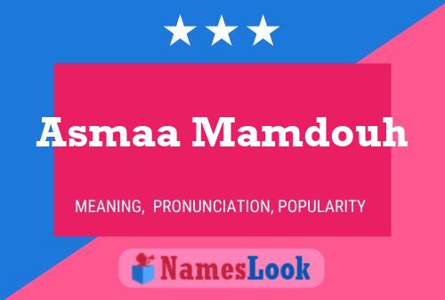 Asmaa Mamdouh Name Poster