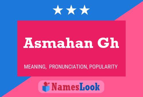 Asmahan Gh Name Poster