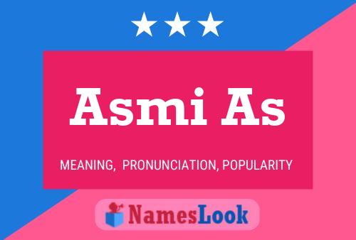 Asmi As Name Poster