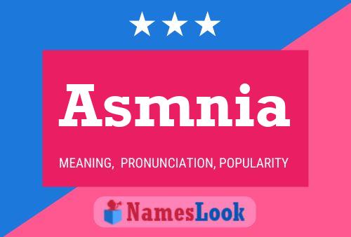 Asmnia Name Poster