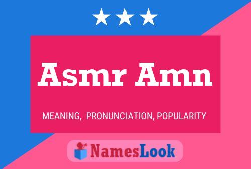 Asmr Amn Name Poster