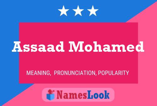 Assaad Mohamed Name Poster