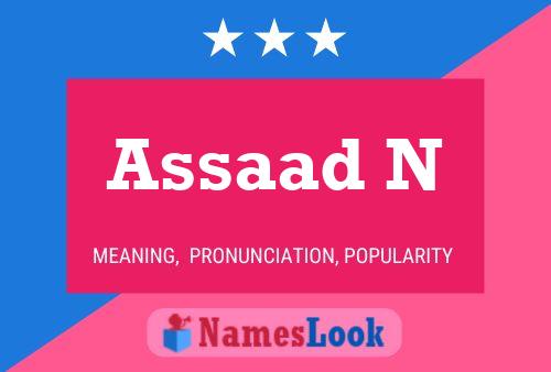 Assaad N Name Poster