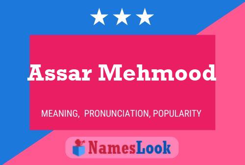 Assar Mehmood Name Poster