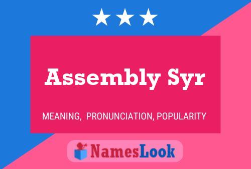 Assembly Syr Name Poster