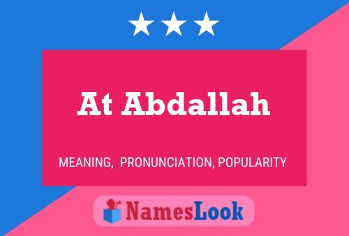 At Abdallah Name Poster