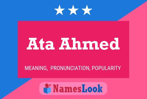 Ata Ahmed Name Poster