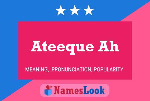 Ateeque Ah Name Poster