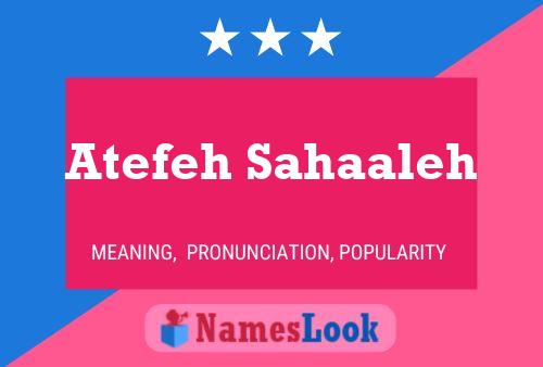 Atefeh Sahaaleh Name Poster