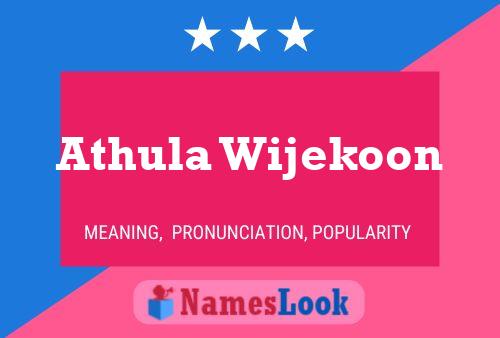 Athula Wijekoon Name Poster