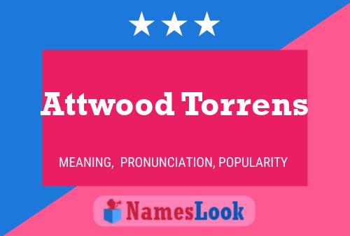 Attwood Torrens Name Poster