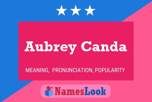 Aubrey Canda Name Poster