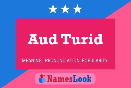 Aud Turid Name Poster