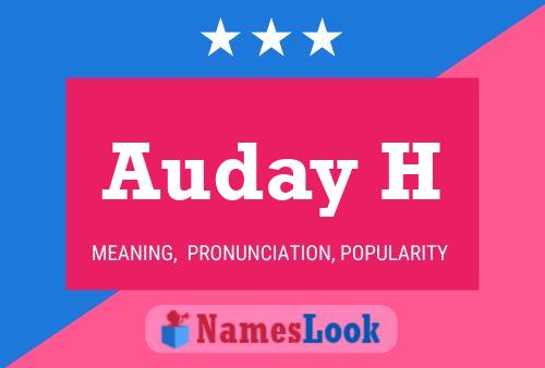 Auday H Name Poster