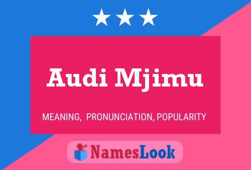 Audi Mjimu Name Poster