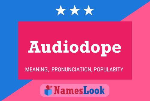 Audiodope Name Poster