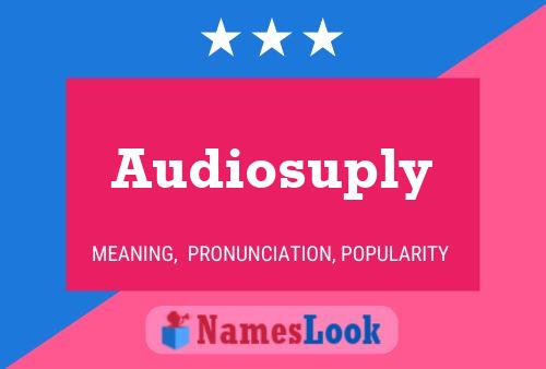 Audiosuply Name Poster