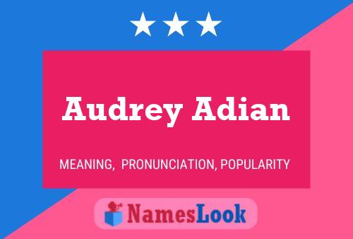 Audrey Adian Name Poster