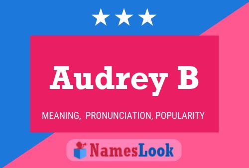 Audrey B Name Poster