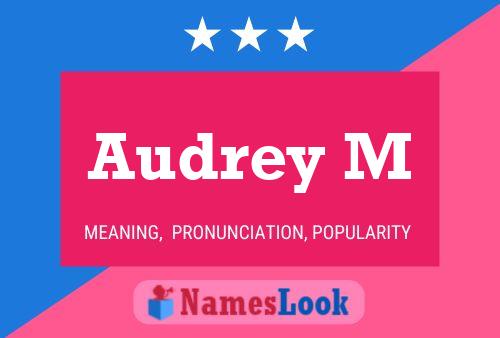 Audrey M Name Poster