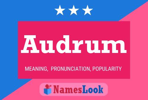 Audrum Name Poster