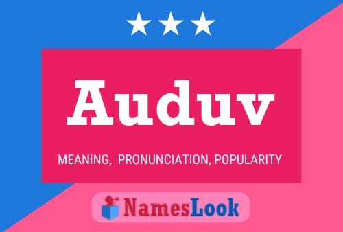 Auduv Name Poster