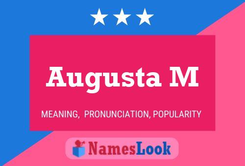 Augusta M Name Poster