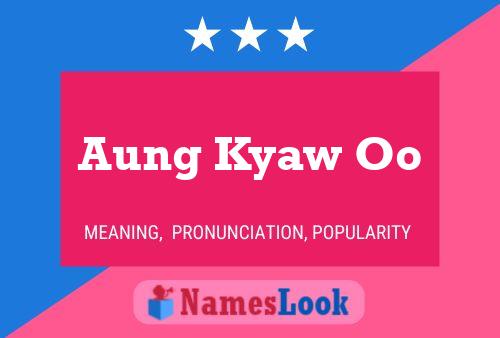 Aung Kyaw Oo Name Poster