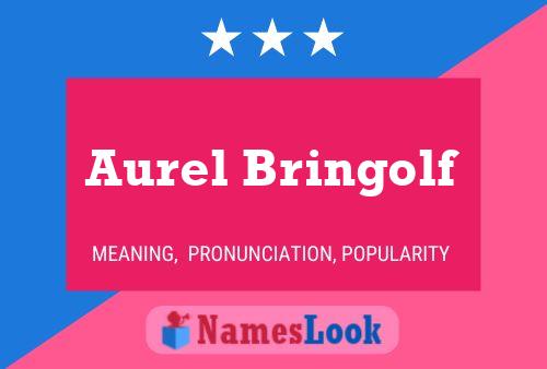 Aurel Bringolf Name Poster