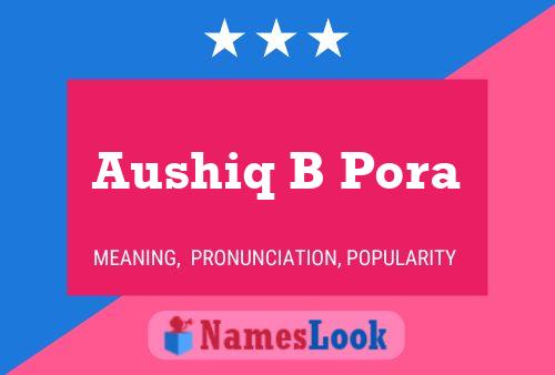 Aushiq B Pora Name Poster