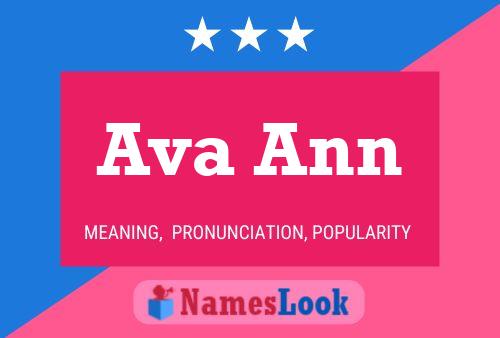 Ava Ann Name Poster