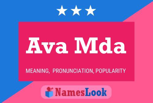 Ava Mda Name Poster