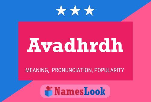 Avadhrdh Name Poster