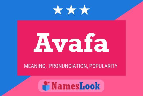 Avafa Name Poster