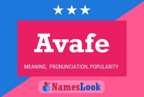 Avafe Name Poster