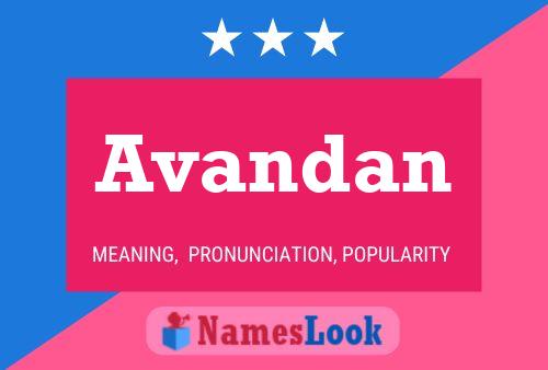 Avandan Name Poster