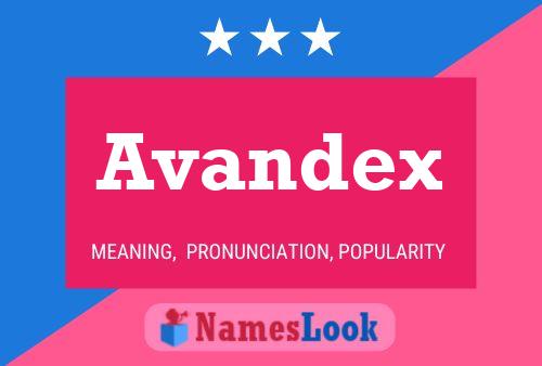 Avandex Name Poster