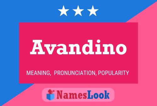 Avandino Name Poster