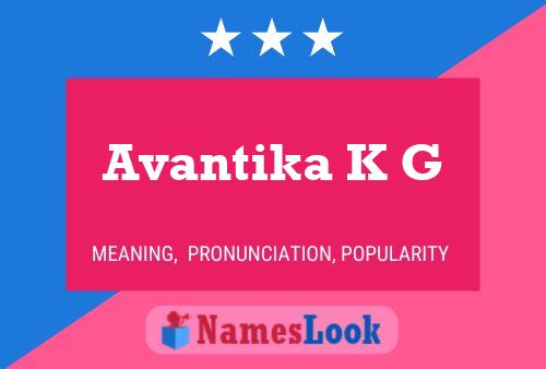 Avantika K G Name Poster