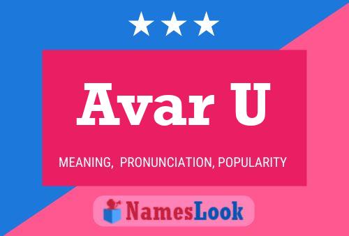 Avar U Name Poster