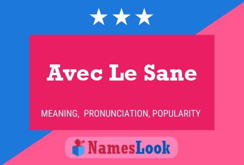 Avec Le Sane Name Poster