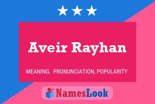 Aveir Rayhan Name Poster