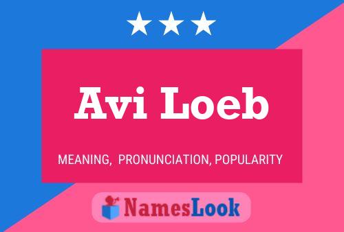 Avi Loeb Name Poster