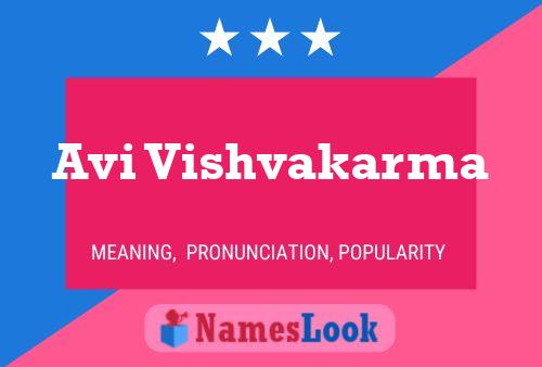 Avi Vishvakarma Name Poster