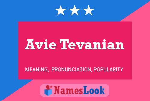 Avie Tevanian Name Poster