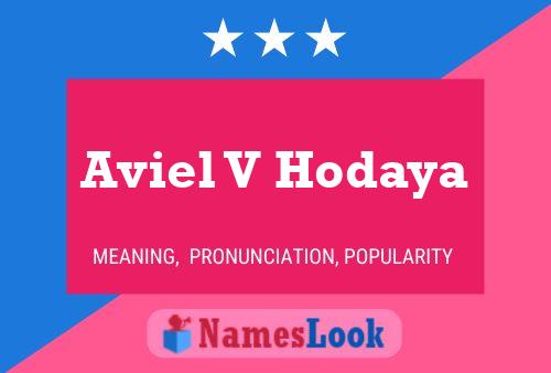 Aviel V Hodaya Name Poster