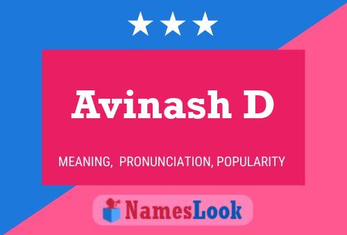 Avinash D Name Poster