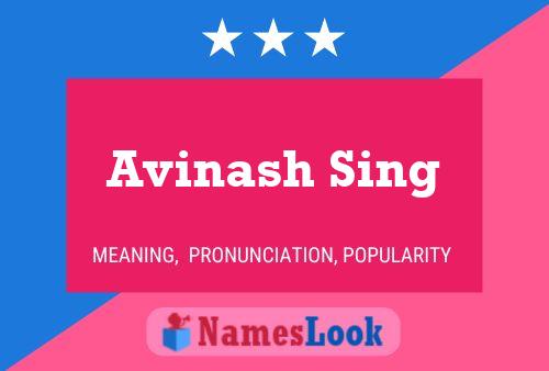 Avinash Sing Name Poster