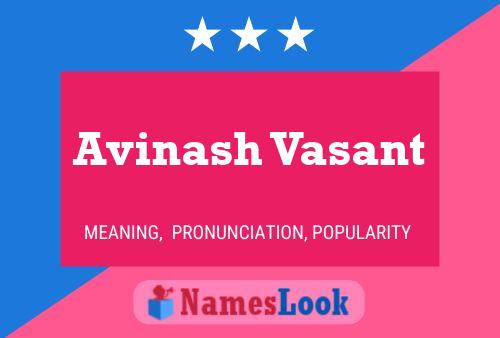 Avinash Vasant Name Poster